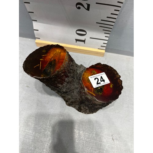 24 - Amber paperweight