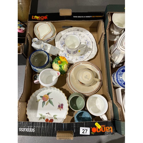 27 - 2 Boxes pottery