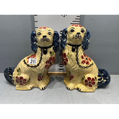 31 - Pair staffordshire dogs