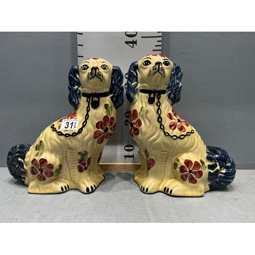 31 - Pair staffordshire dogs