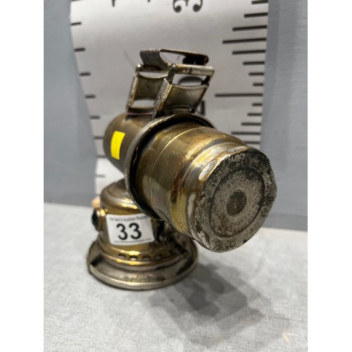 33 - Brass carbide cycle lamp