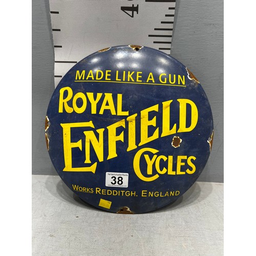 38 - Royal enfield enamel sign