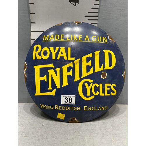 38 - Royal enfield enamel sign