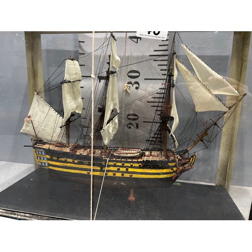 40 - Galleon ship in display cabinet