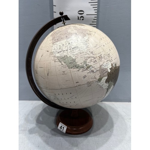 41 - Globe on wooden stand