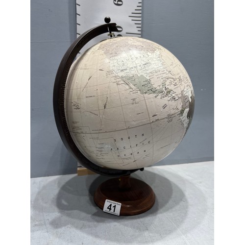 41 - Globe on wooden stand