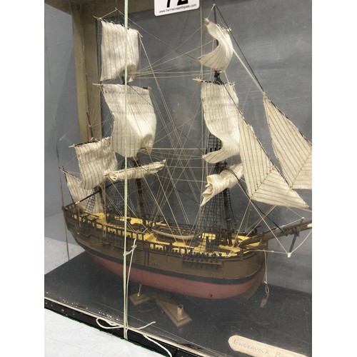 72 - Galleon ship in case