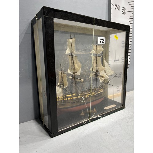 72 - Galleon ship in case