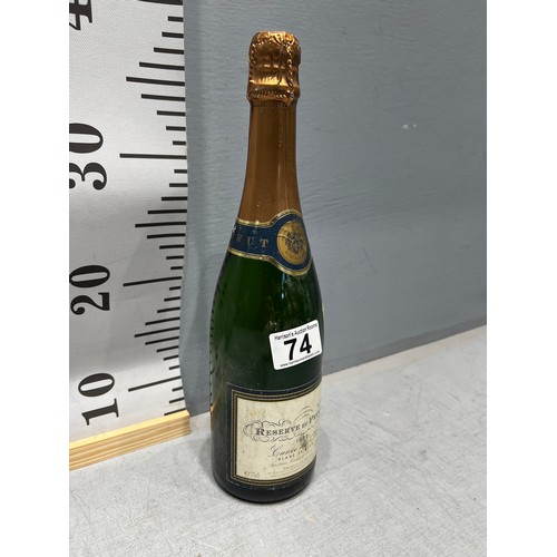 74 - Bottle reserve du president brut wine