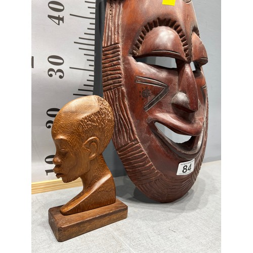 84 - African face mask & small African face mask