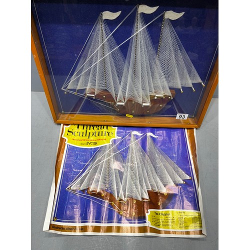 93 - 3D threaded sculpture tea clipper