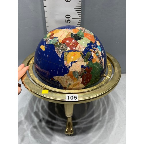 105 - Lapis luzuli globe on stand