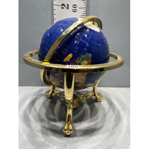 105 - Lapis luzuli globe on stand