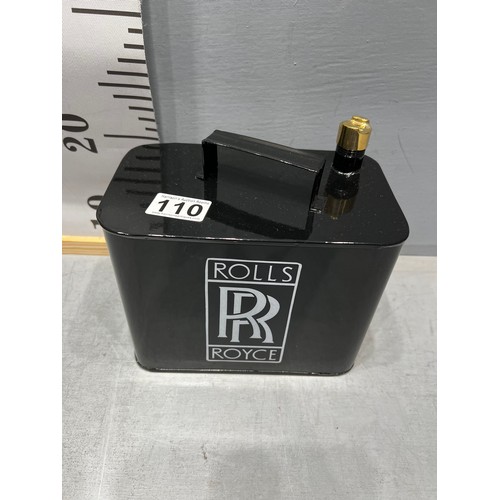 110 - Rolls Royce display petrol can with brass cap