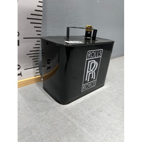 110 - Rolls Royce display petrol can with brass cap