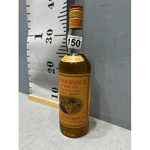 150 - Vintage bottle of glen morangie whiskey