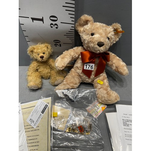 176 - Steiff teddy bear + vintage deans bear