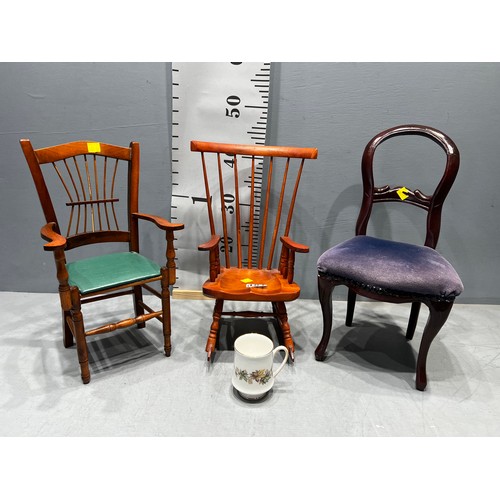 181 - 3 Victorian design teddy bear chairs