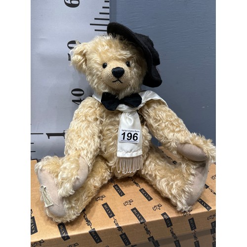 196 - Deans' ltd edition bear boxed. Old blue eyes, Frank Sinatra