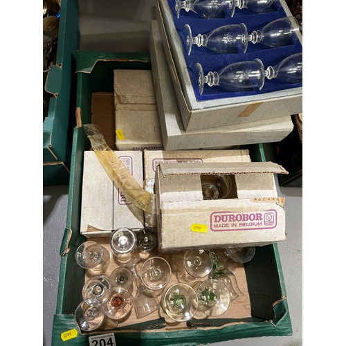 204 - Box of glass ware