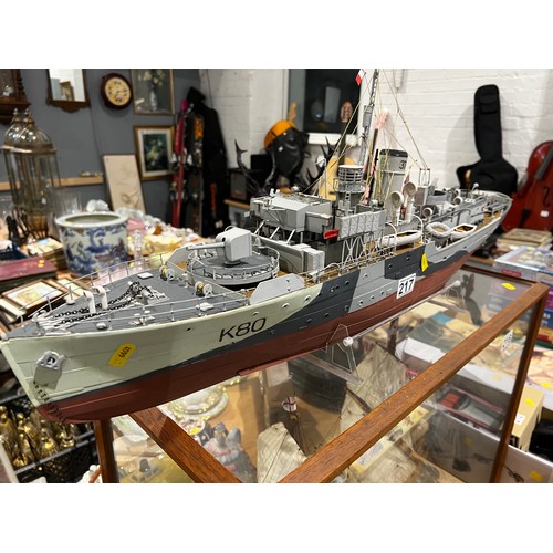 217 - Vintage model war ship