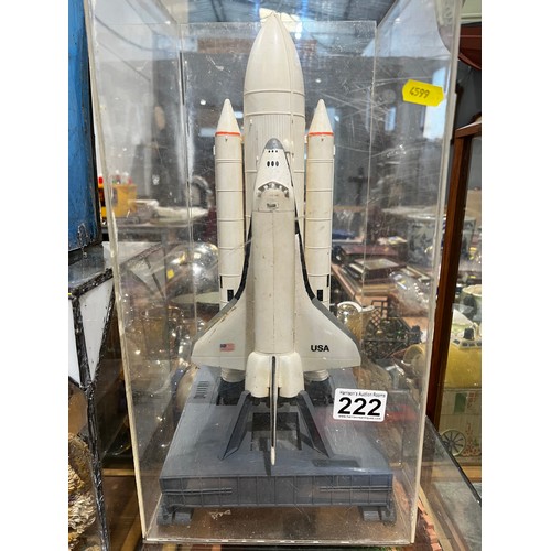 222 - Model space craft + display + boat