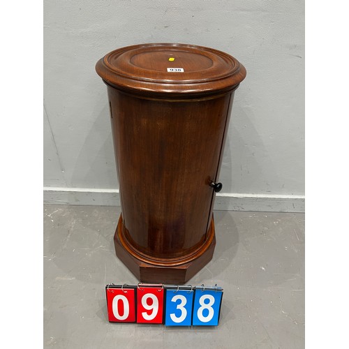 938 - Victorian mahogany cylinder pot cupboard