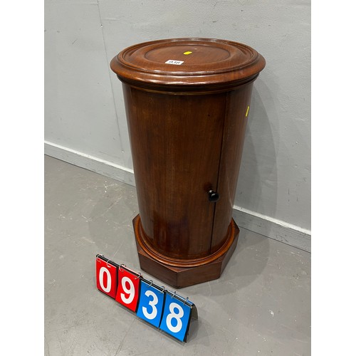 938 - Victorian mahogany cylinder pot cupboard