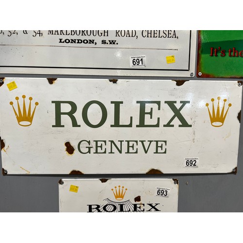 692 - Enamel Rolex advertising sign