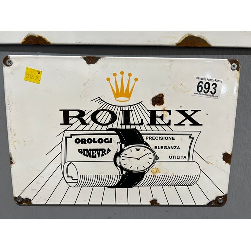 693 - Enamel Rolex advertising sign