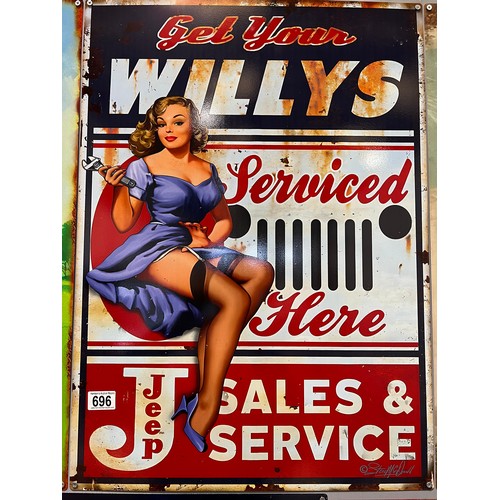 696 - Metal advertising sign