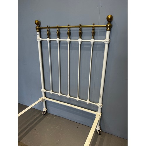 943 - Victorian brass + iron single bed