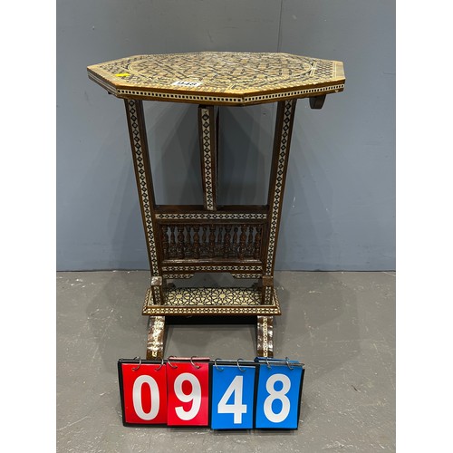 948 - Highly inlaid mother of pearl table