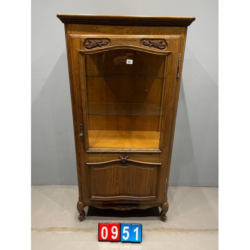 951 - French oak single door cabinet