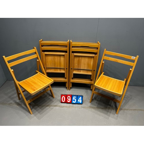 954 - Set of 6 folding chairs