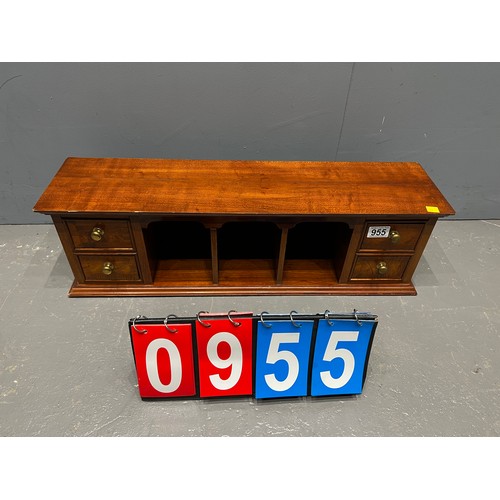 955 - Walnut office desk tidy