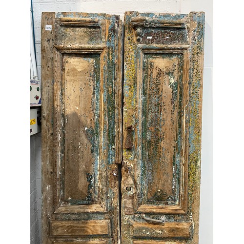 1015 - Large pair of French early period doors. 239cm x 55cm