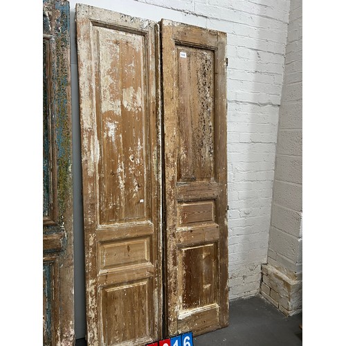 1016 - Large pair of French early period doors. 239cm x 56cm