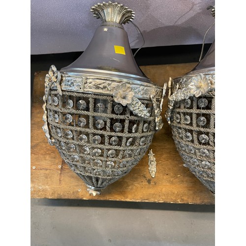 491 - 2 pineapple ceiling lights