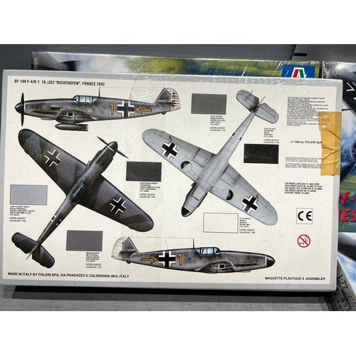 3 - 10 italerz model kits all. bf-109 f2/4 messerschmitts all cellophane wrapped