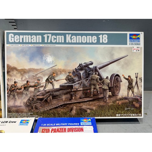 5 - 6 Trumpter model kits, 2x 12th panzer division (Normandy 1944), WW2