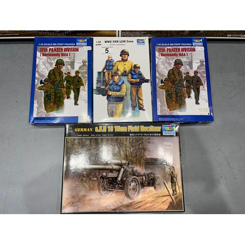 5 - 6 Trumpter model kits, 2x 12th panzer division (Normandy 1944), WW2