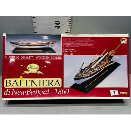 7 - 2 Model boat kits, amati baleniera new bedford-1860, artesania latina sanson tug boat