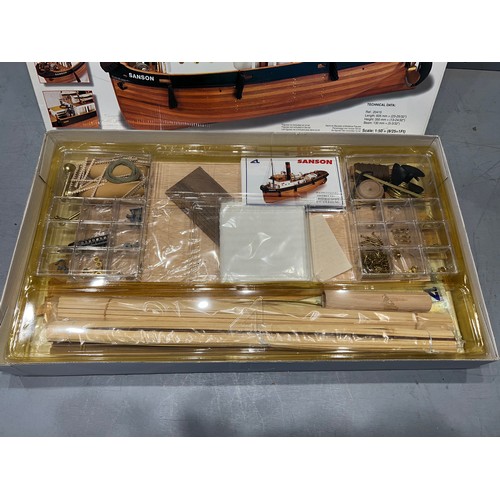 7 - 2 Model boat kits, amati baleniera new bedford-1860, artesania latina sanson tug boat