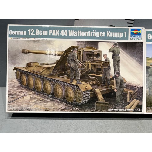 20 - 3 Trumpter model kits, german waffentrager krupp tank, pak -43 waffentrager, German selbstfahrlafelt... 