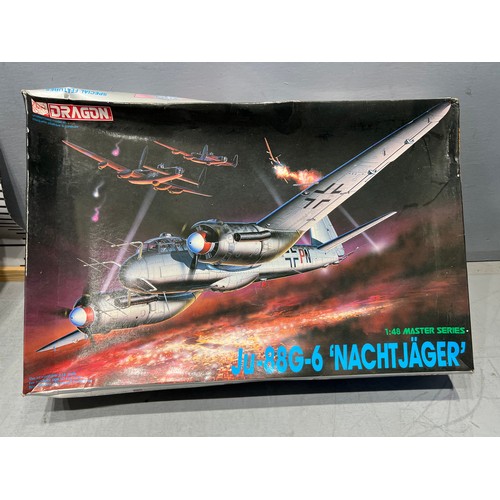 37 - 4 Dragon model kits, arado nachtigall arado ar234p, macht jager, schnell bomber. one is cellophane w... 