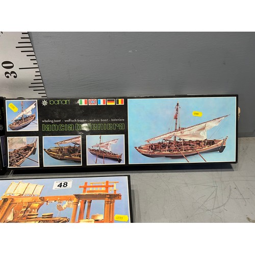 48 - 3 Pan art model boat kits