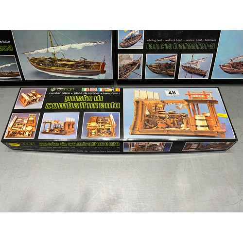 48 - 3 Pan art model boat kits