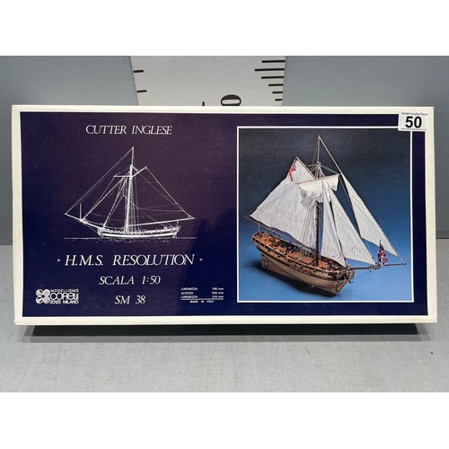 50 - Cutter inglese H.M.S resolution model kit