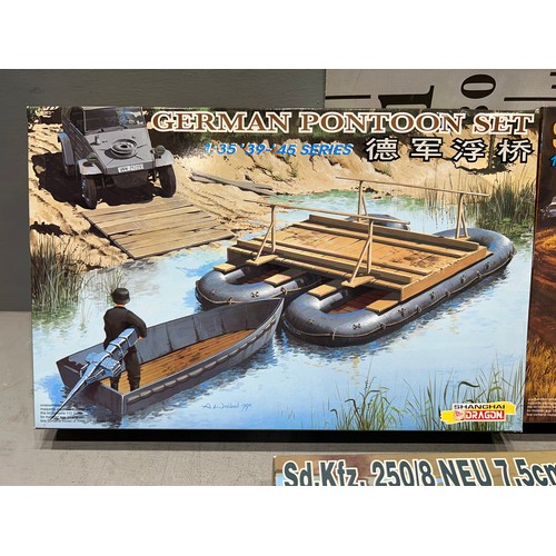 54 - 3 Dragon model kits, stummel, pak, pontoon set